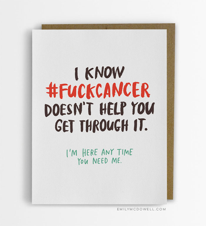 Unfortunate News CancerIllness Support Greeting Card