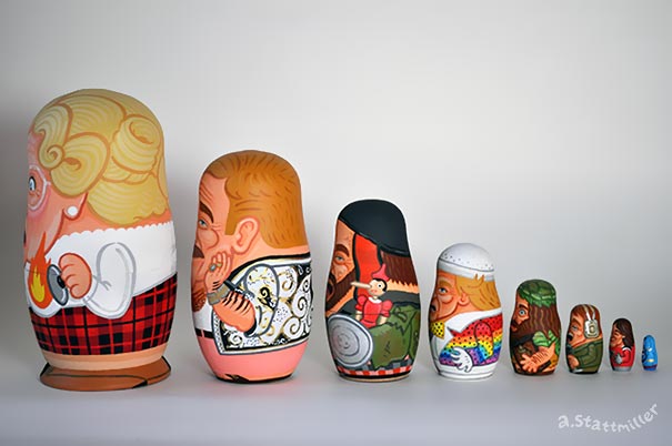 Robin Williams Nesting Dolls Inspired By His Most Memorable Characters