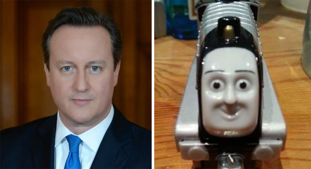 David Cameron Looks Like A Train