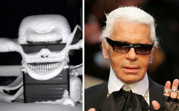 This Snowy Grill Looks Like Karl Lagerfeld