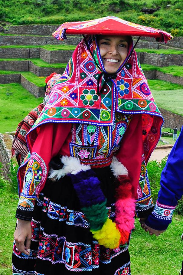 Traditional Peruvian Bride In Sacred Valley Near Cuzco, Peru