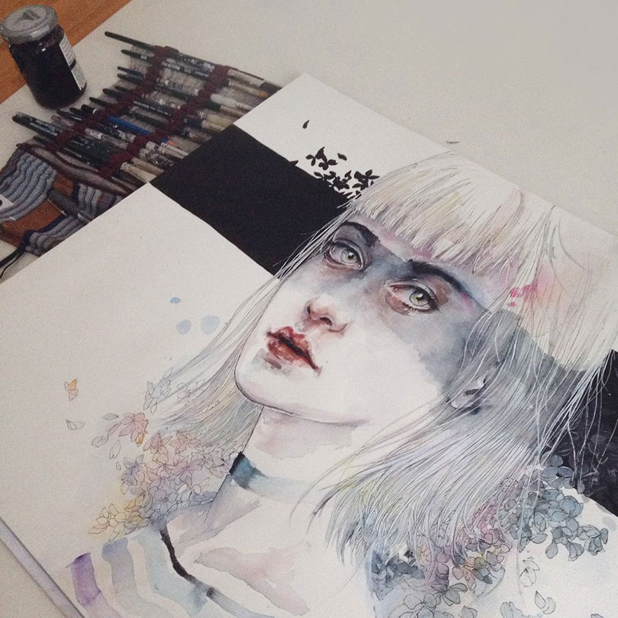 watercolor-ink-paintings-agnes-cecile-12