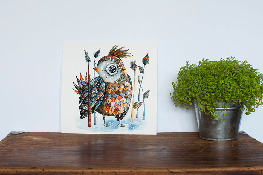 Watercolor And Ink Paintings Of Animals