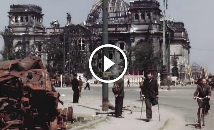 Amazing HD Color Footage Of Berlin From 1945 Right After End Of WW2