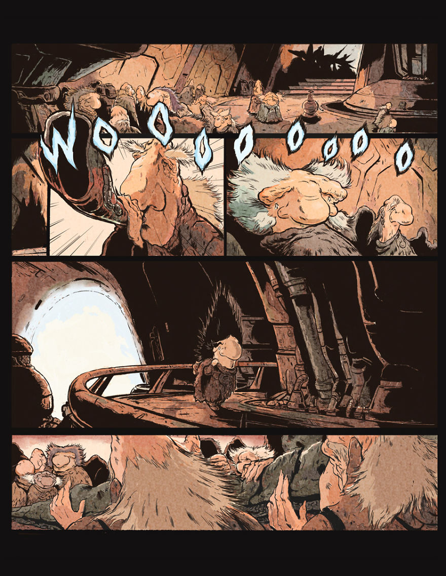 Some Pages From My Miyazaki Star Warsish Type Graphic Novel