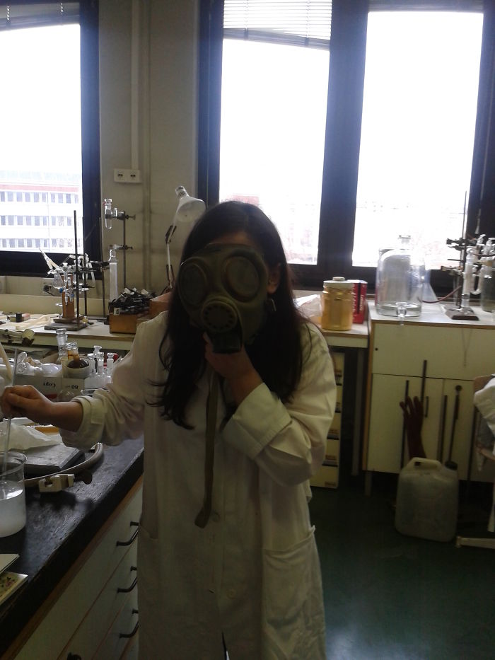 I'm #distractinglysexy In This Mask I Wear Every Day In The Lab To Hide My Tears