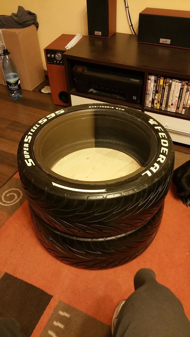#36 Tires Coffee Table Storage