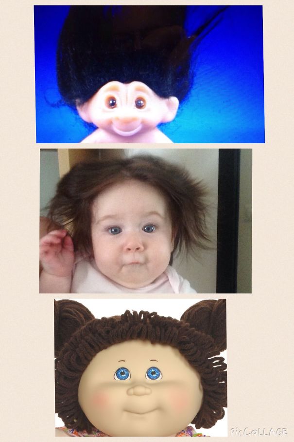 If A Troll And Cabbage Patch Kid Had A Child, It Would Look Like My Baby.