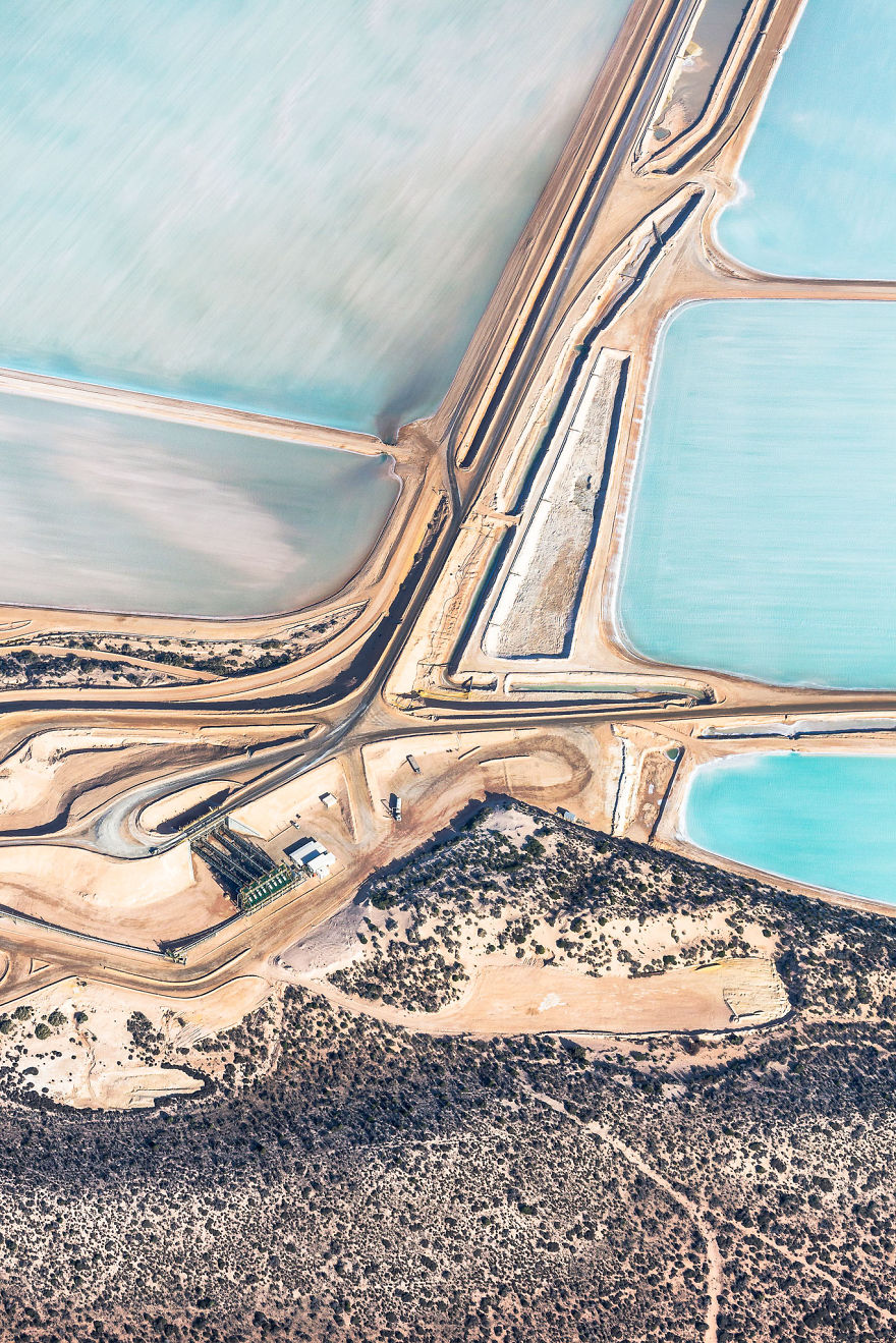 Blue Salt Fields In Australia Look Like Paintings From Above