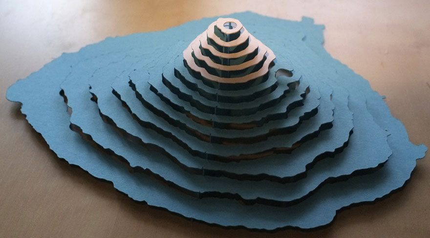 I Make 3d Terrain Models From Paper