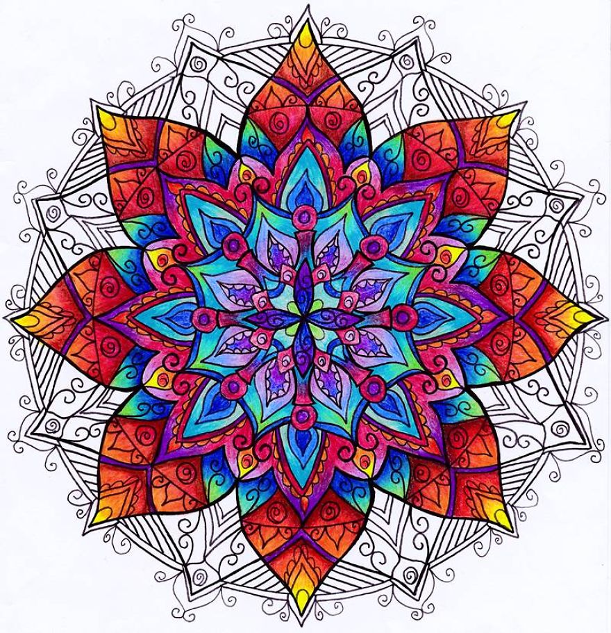 My Two Meditative Adult Coloring Books With Mandala Ornaments