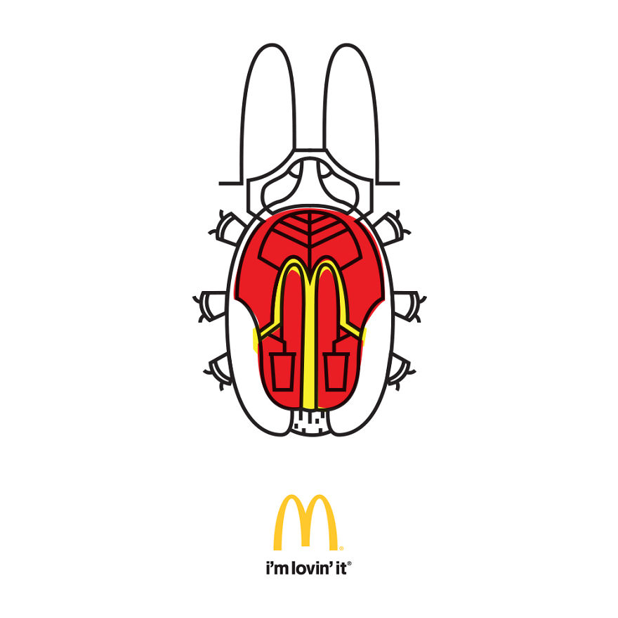 What Famous Brands Would Look Like If They Were Insects