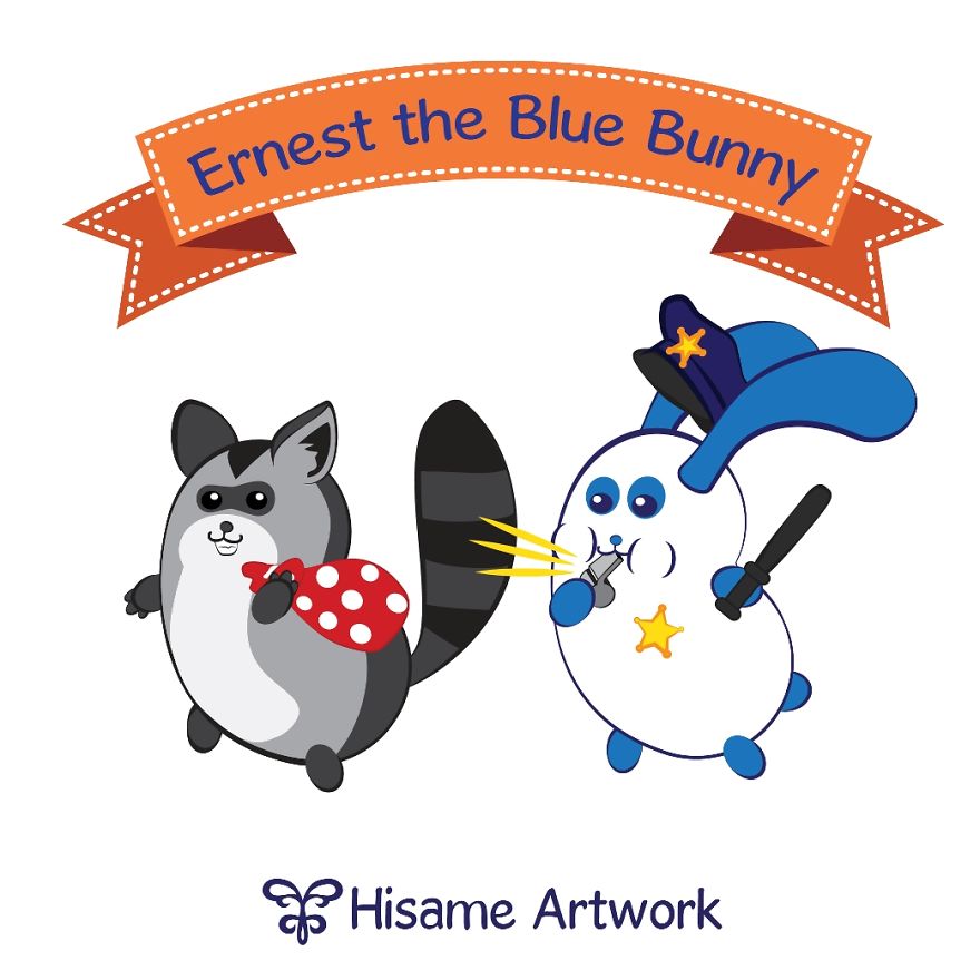 My Blue Bunny Ernest Is A Sheriff Of Vegan Village