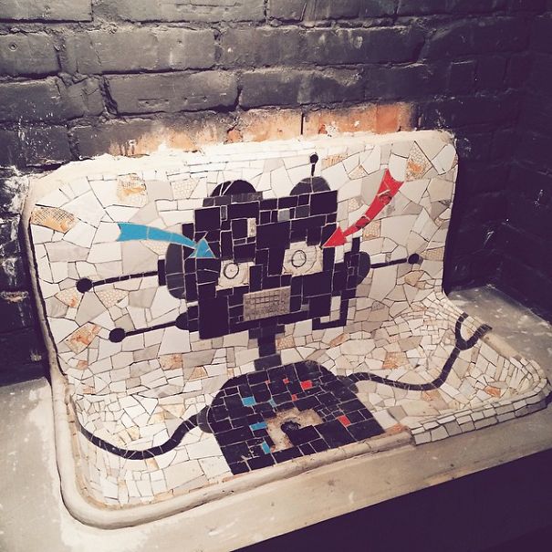 Robot Sink: My Newest Mosaic For A Bar In Russia