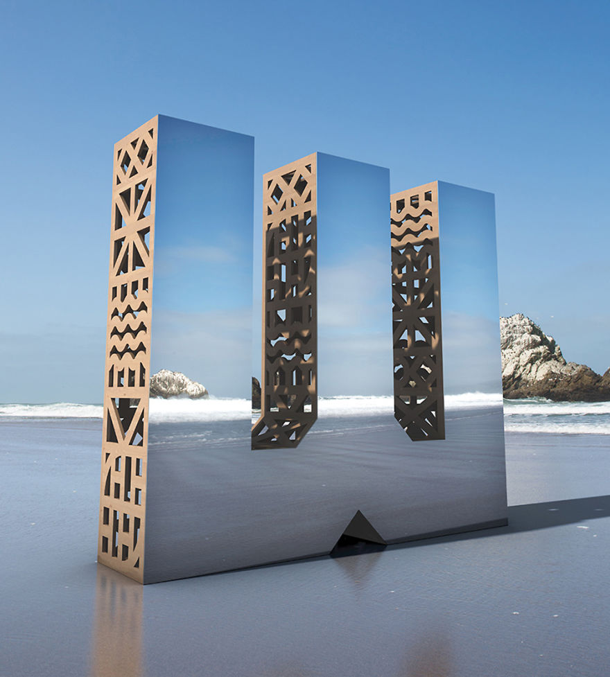 We Made Giant Mirror Letters In San Francisco To Show That Design Is All Around Us