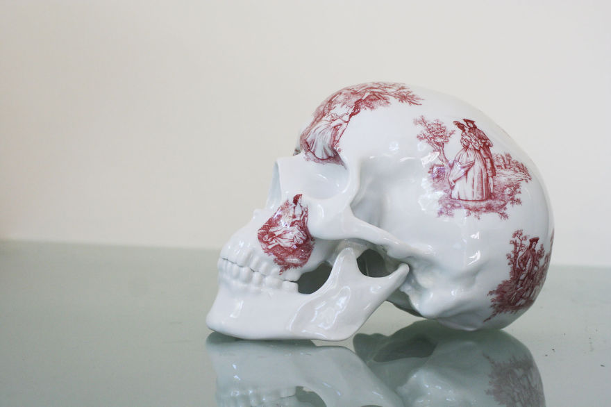 Skull Porcelain By French Artist Noon