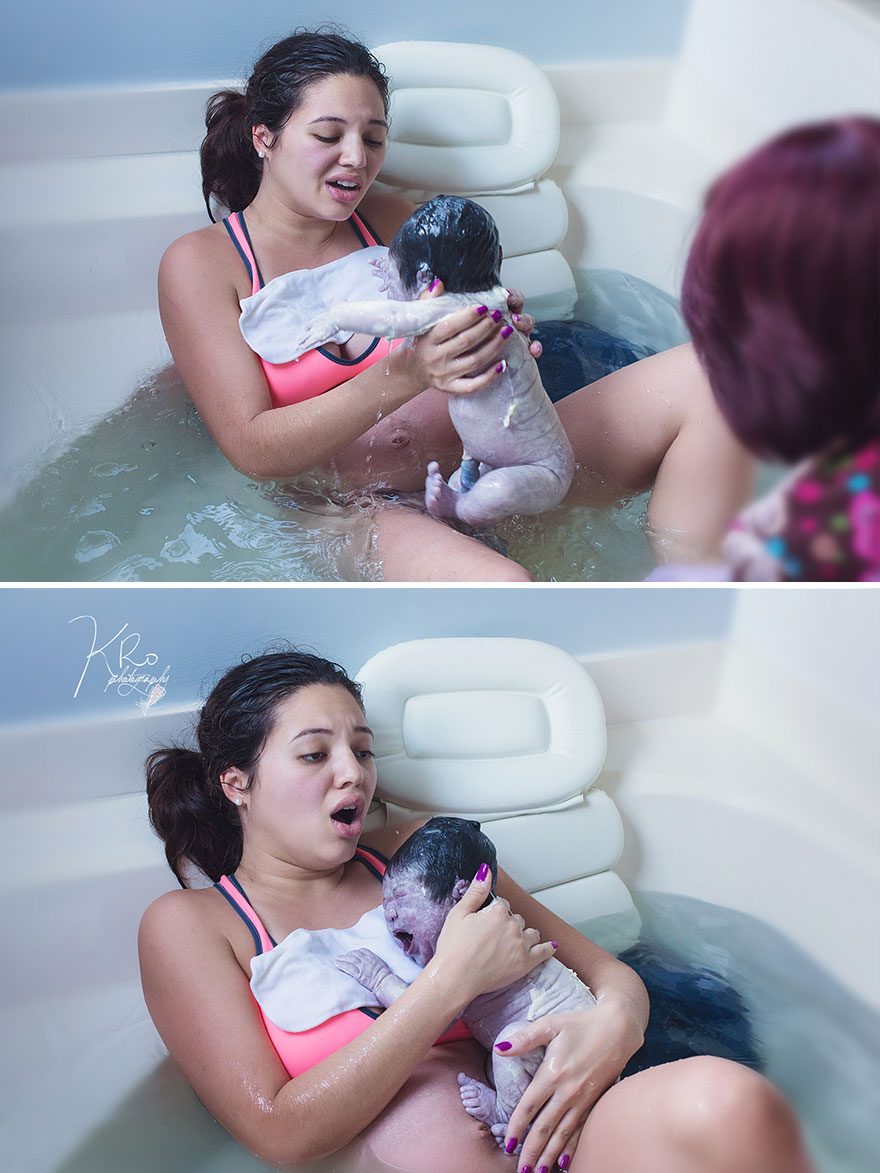 I Captured My Friend Giving Birth All Naturally In Water At Home