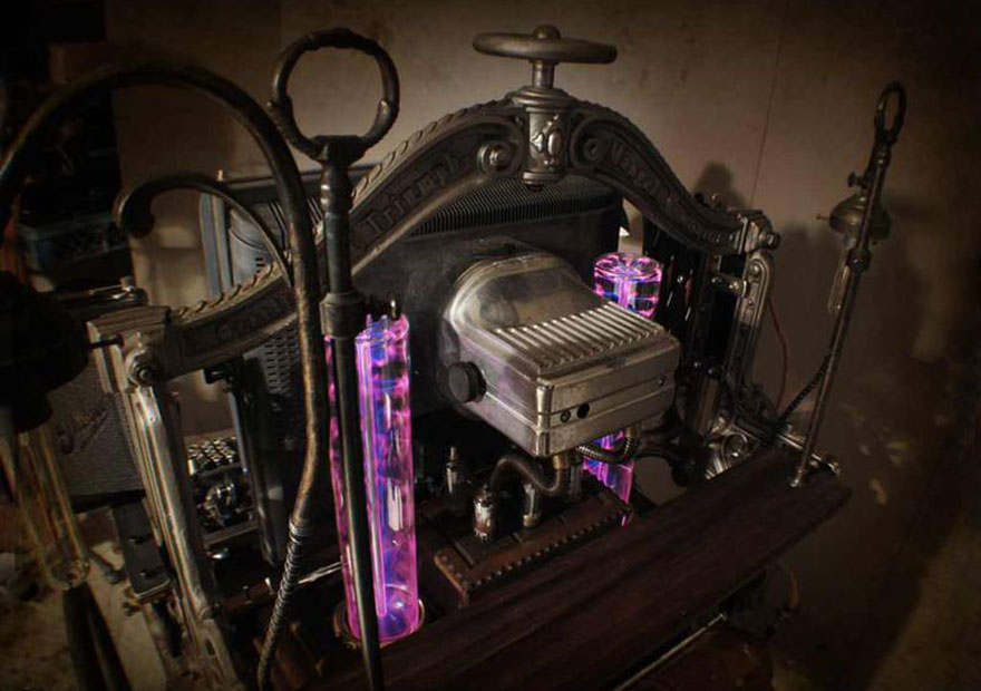 Fully Functional Steampunk Computer Made From Old Materials
