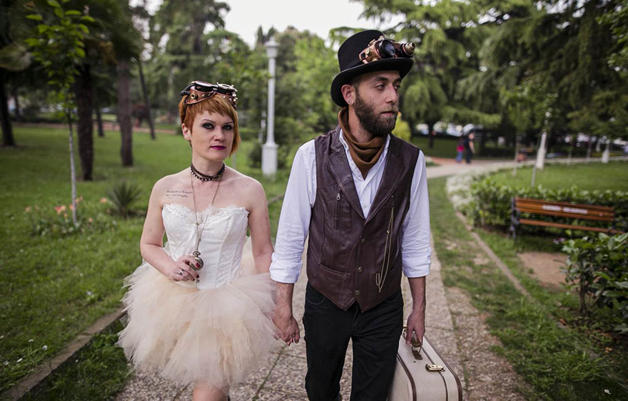 Steampunk Wedding Inspired By Alice In Wonderland