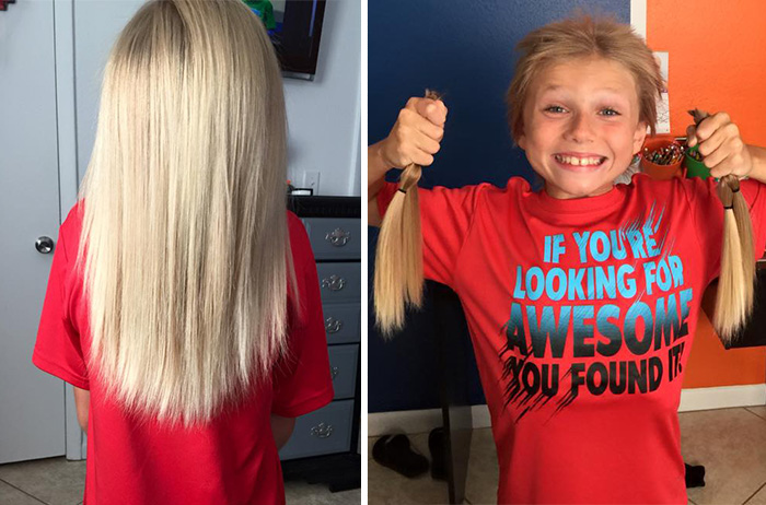 This 8-Year-Old Was Bullied For 2 Years While Growing His Hair Long To Make Wigs For Kids With Cancer