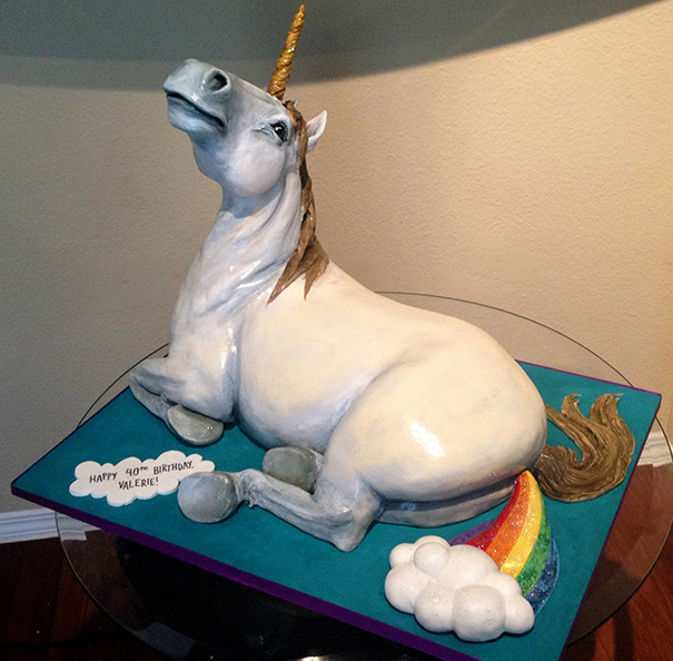 Unicorn 40th Birthday Cake
