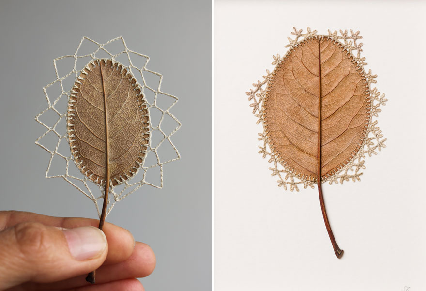 Delicate Crocheted Leaf Sculptures By Susanna Bauer