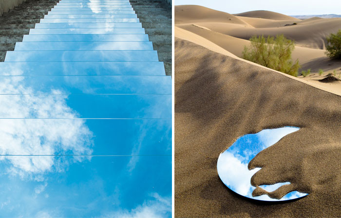 I Create Mirror Installations On Deserts And Pathways In Iran