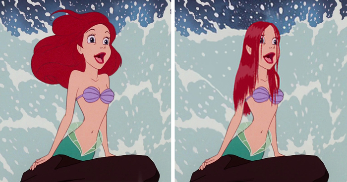How Disney Princesses Would Look If They Had Realistic Hair | Bored Panda