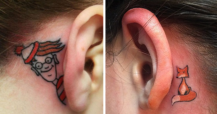 58 Creative Ear Tattoos That Would Make Mike Tyson Hungry | Bored Panda