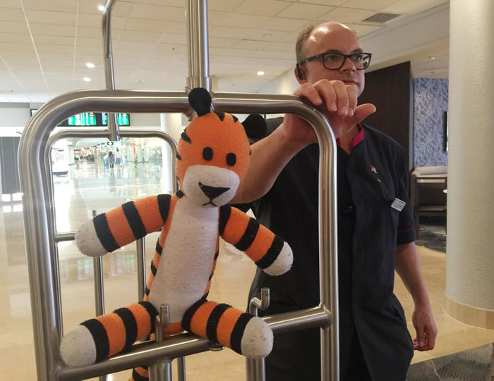 Airport Staff Take Kid's Lost 'Hobbes' Toy On An Epic Adventure