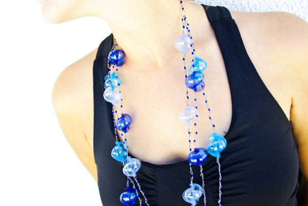 Pet Plastic Bottles Turned Into Unique Pieces Of Upcycled Jewellery By Mandarinacrafts