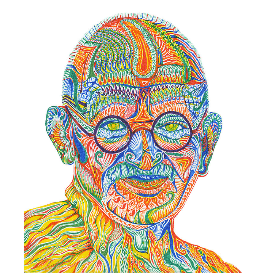 Intricate Illustrations Of Inspirational Icons