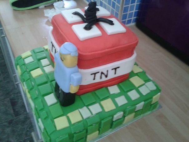 Minecraft Tnt And Grass Block For My Best Friends Sons Birthday