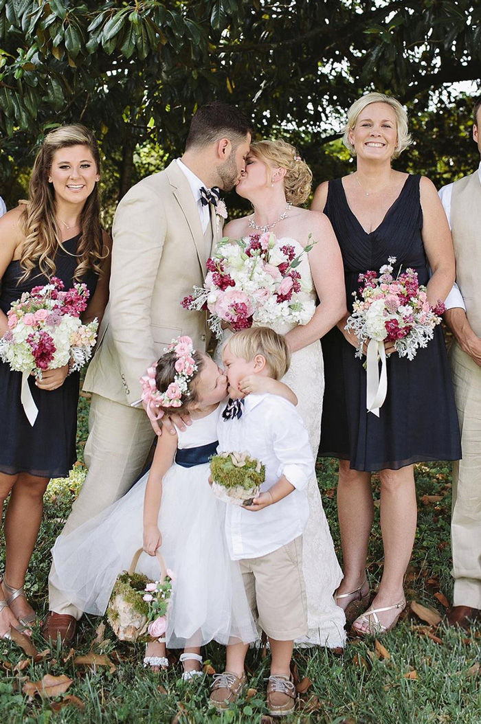 4-Year-Old Flower Girl’s Surprise Kiss Steals Spotlight At Mom’s Wedding