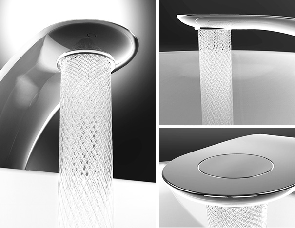 Faucet Design Saves Water By Swirling It Into Beautiful Patterns
