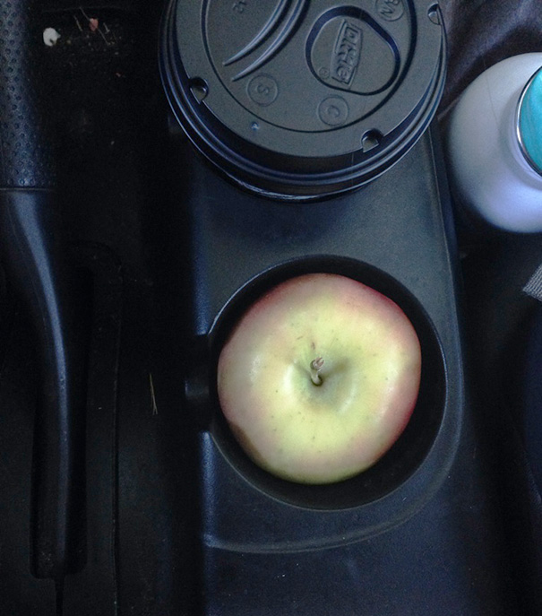 The Way My Apple Fit Inside My Cup Holder