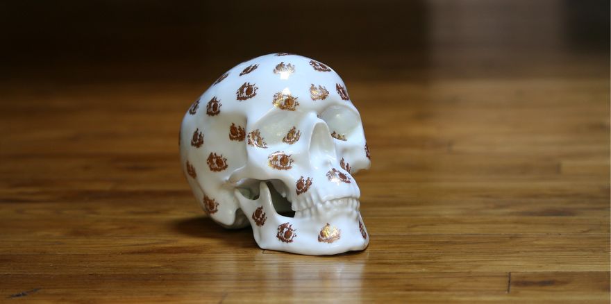 Skull Porcelain By French Artist Noon
