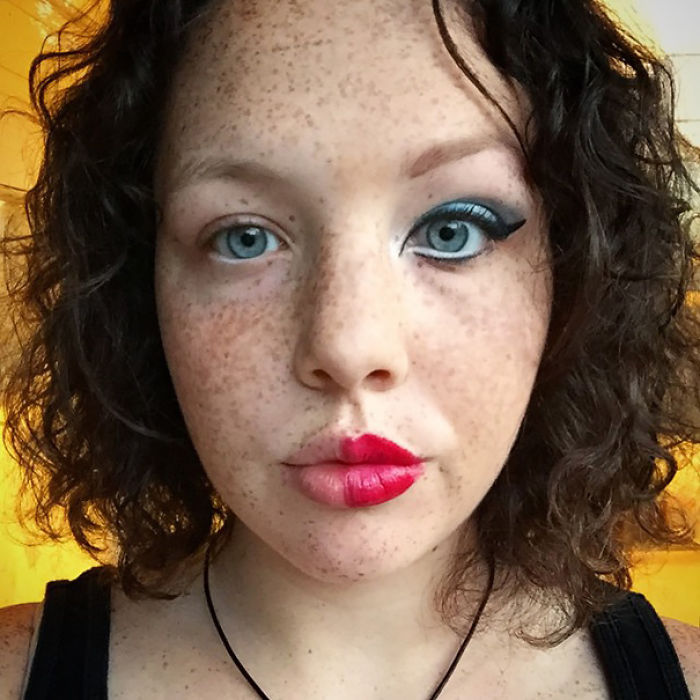 Women Post Selfies With Half-Made-Up Faces To Fight Makeup Shaming