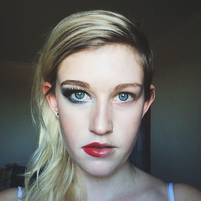 Women Post Selfies With Half-Made-Up Faces To Fight Makeup Shaming