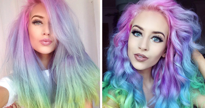 Rainbow Pastel Hair Is A New Trend Among Women Bored Panda