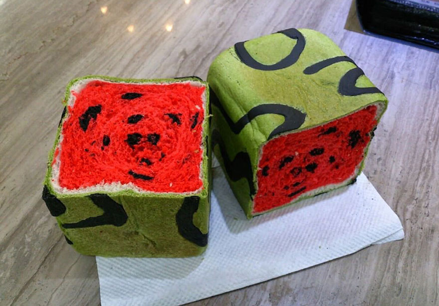 Taiwan Invents Square Watermelon Bread That Is Delicious And Confusing