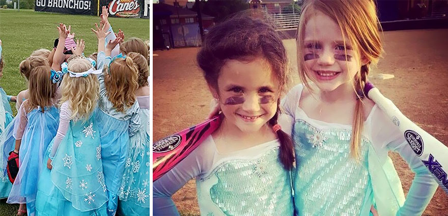 Fierce All-Girl Softball Team Does Epic Frozen-Themed Photoshoot, Wins The Internet