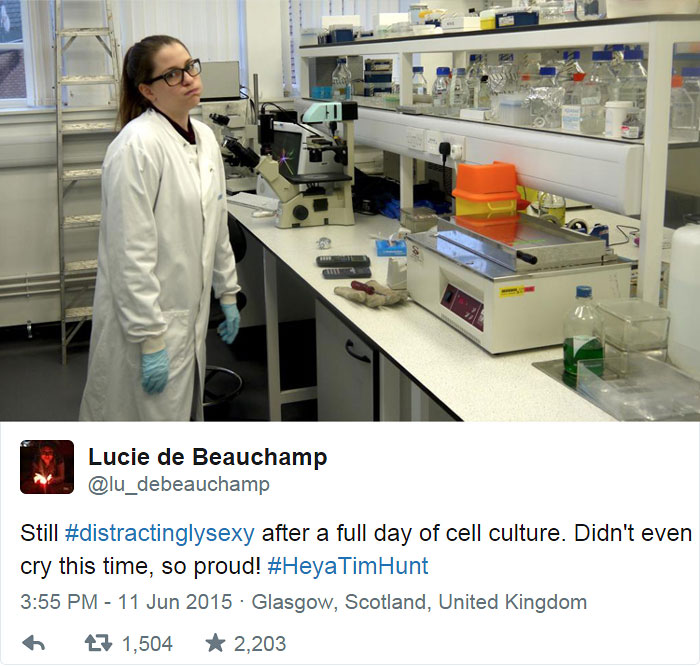 Still #distractinglysexy After A Full Day Of Cell Culture. Didn't Even Cry This Time, So Proud!