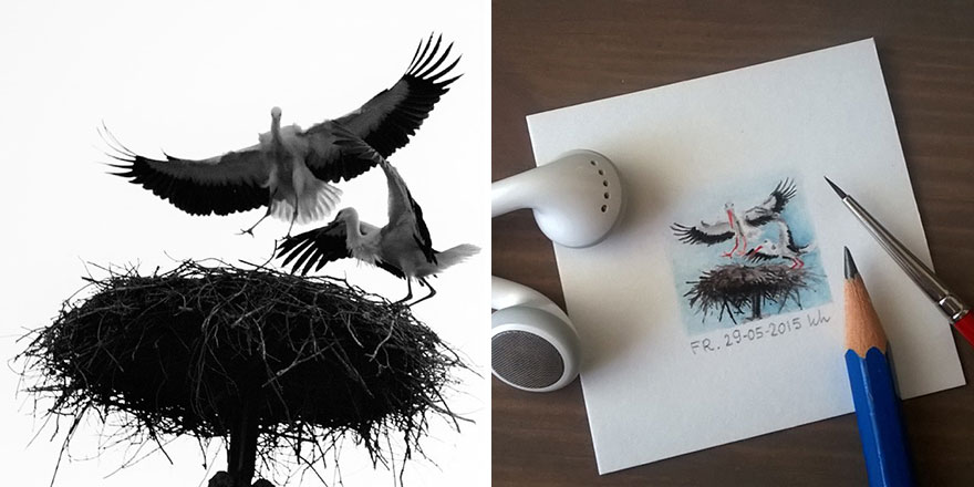 Tiny Spring: Illustrator Turns Random Instagram Photos Into Miniature Paintings