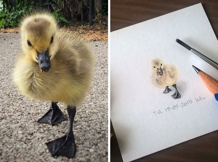Tiny Spring: Illustrator Turns Random Instagram Photos Into Miniature Paintings
