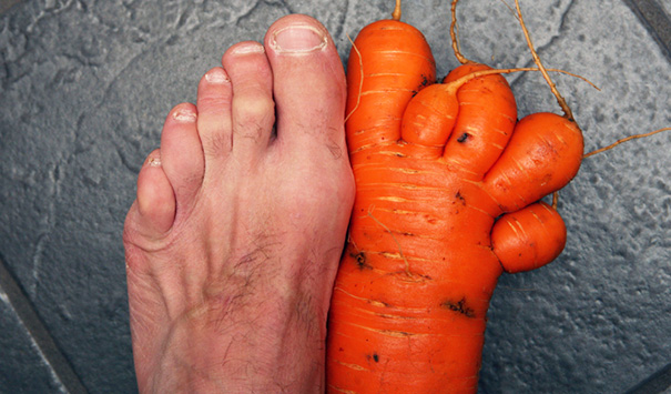 Foot-shaped Carrot