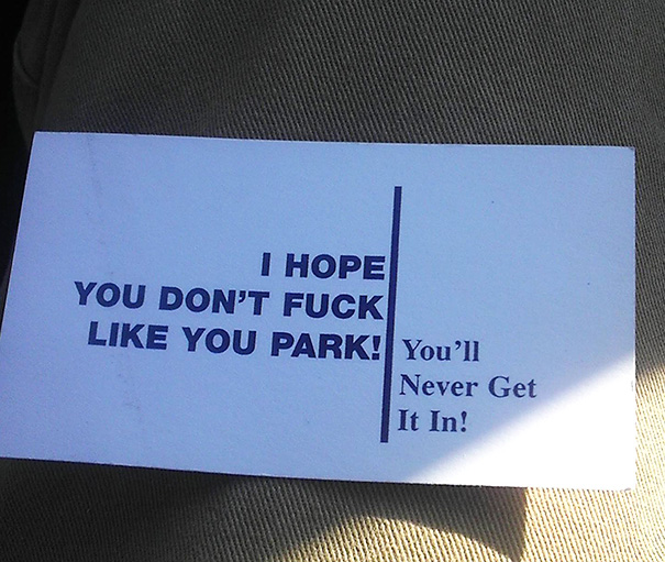 My Mom Found This On Her Windshield