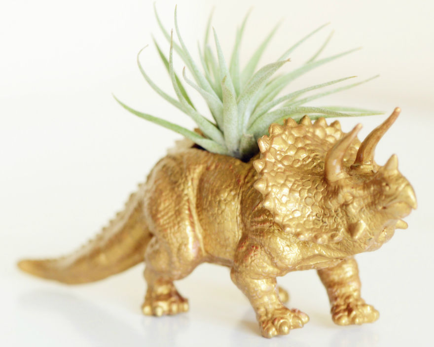 Create Your Own Jurassic Park With Dinosaurs As Plant Holders