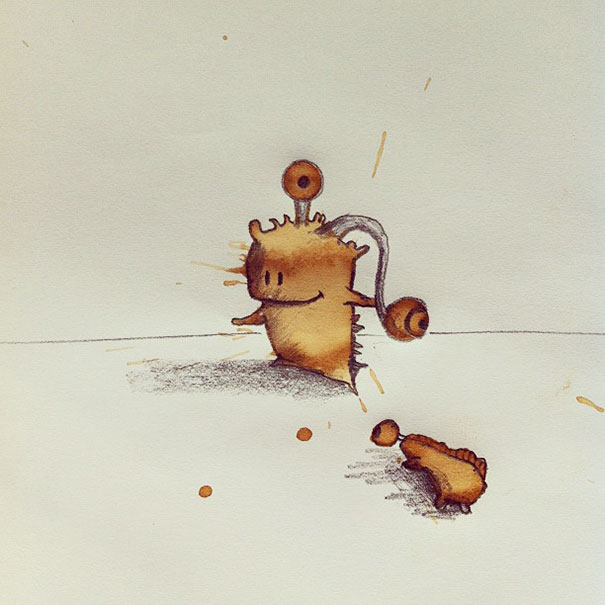 I Turn Random Coffee Stains Into Monsters