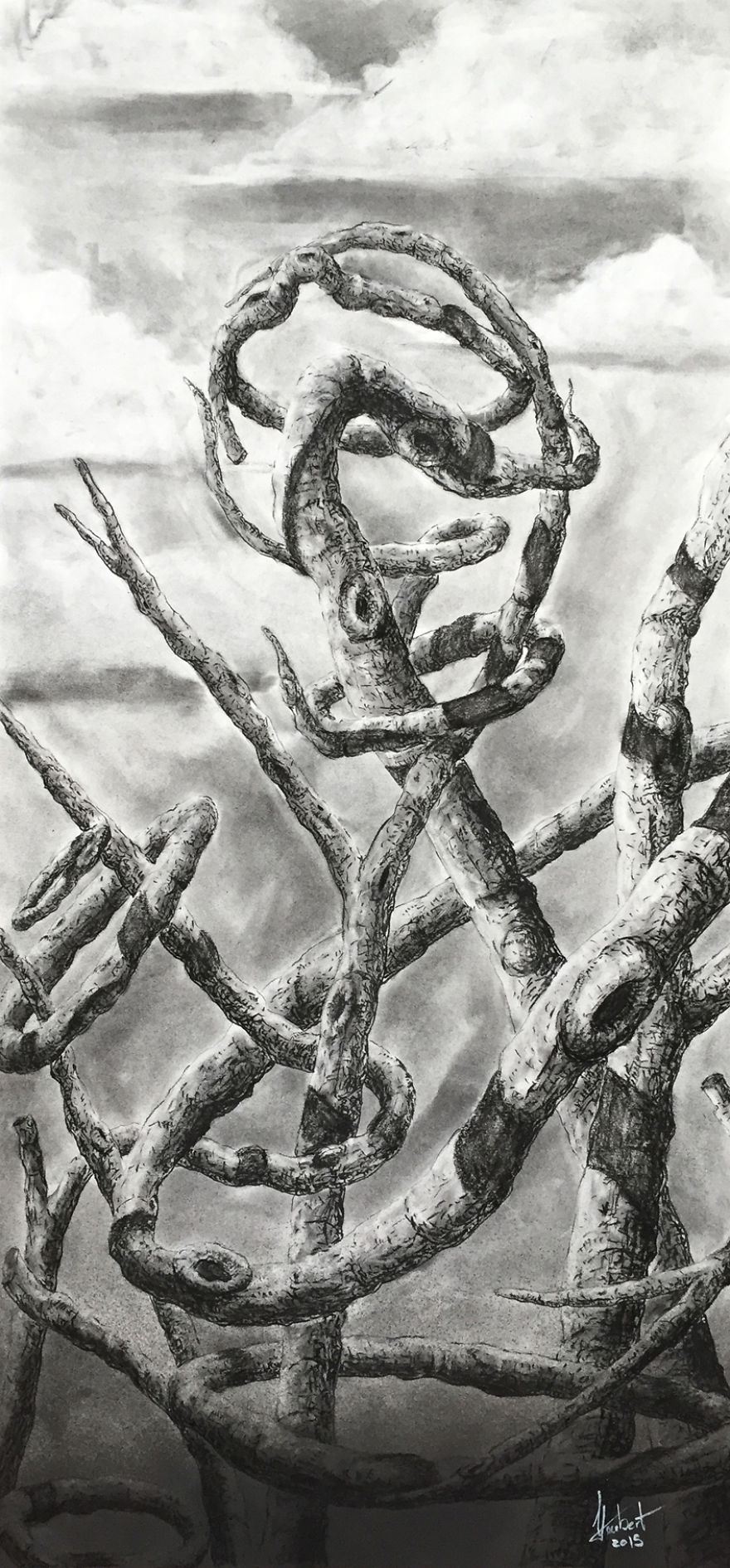 I Draw Surreal Stick Men With Ink And Charcoal